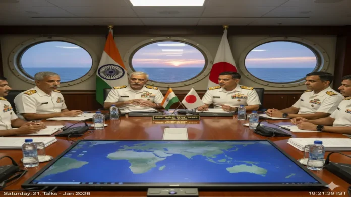 भारत–जापान नौसेना स्टाफ टॉक्स: इंडो-पैसिफिक में समुद्री सहयोग पर चर्चा भारत और जापान के नौसेना अधिकारियों के बीच इंडो-पैसिफिक सहयोग पर स्टाफ टॉक्स की बैठक