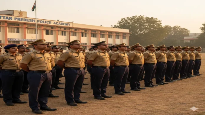 UP Police Bharti 2025: प्रशिक्षण के दौरान यूपी पुलिस के जवान UP Police Bharti 2025 में आयु सीमा छूट के बाद प्रशिक्षण लेते यूपी पुलिस के पुरुष और महिला जवान